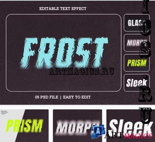 Frosted Glass Text Effect Set - F9ZRNVG