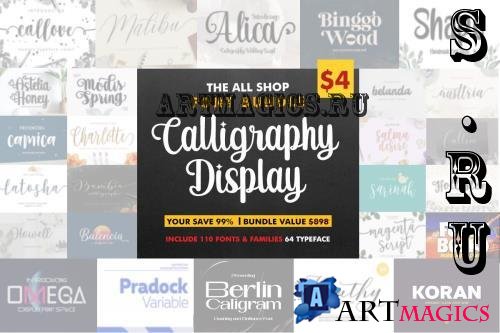 Calligraphy and Display Font Bundle - 64 Premium Fonts