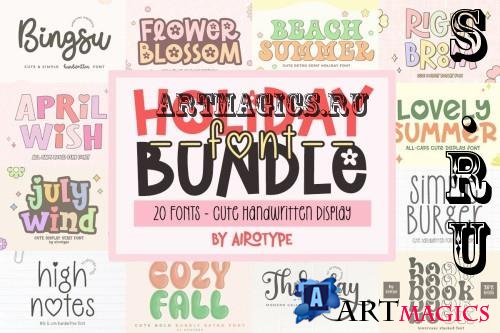 Holiday Font Bundle - 20-Premium-Fonts