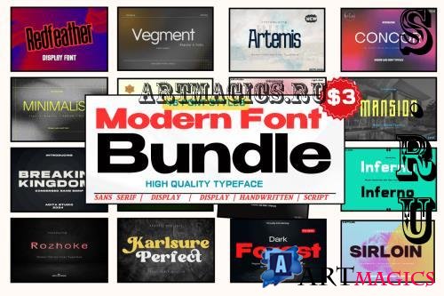 Modern Font Bundle - 20 Premium Fonts