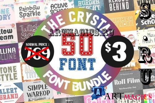 The Crystal Font Bundle - 50 Premium Fonts