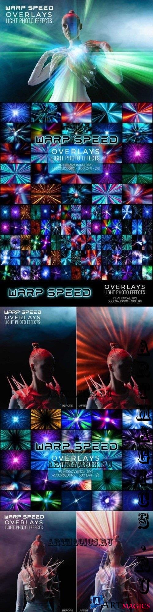 150 Warp Speed Light Effect Overlays