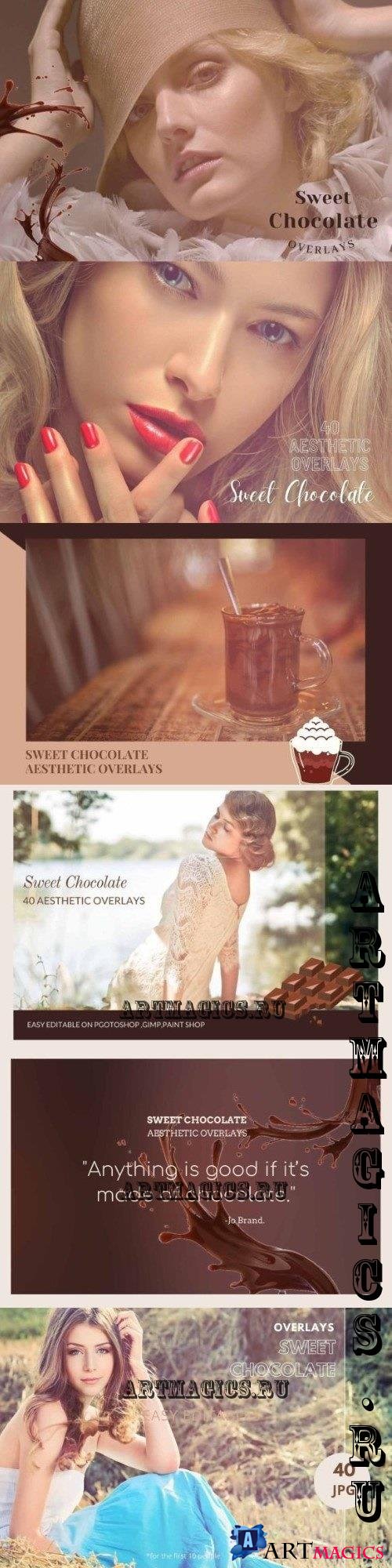 Sweet Chocolate - 40 Aesthetic Overlays