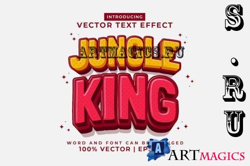 Jungle King 3d Vector Editable Text Effect - YJB6RLQ