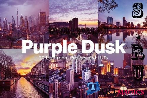 20 Purple Dusk Lightroom Presets LUT - 281757107