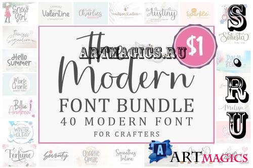 Modern Font Bundle - 40 Premium Fonts