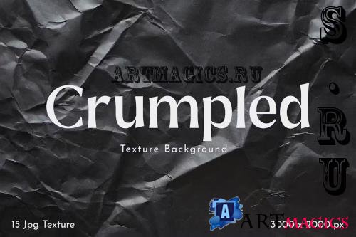 Black Crumpled Texture Background - ZFFXVSB