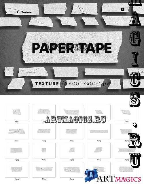 20 Paper Tape Texture HQ - 281675268