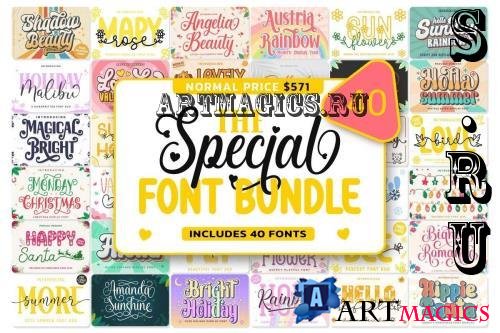 The Special Font Bundle - 40 Premium Fonts