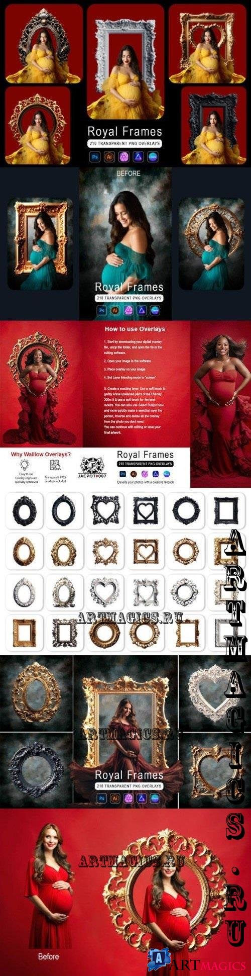 210+ Royal Frames Transparent Overlays