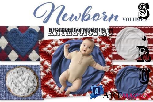 Newborn V5 Digital Backdrop Set