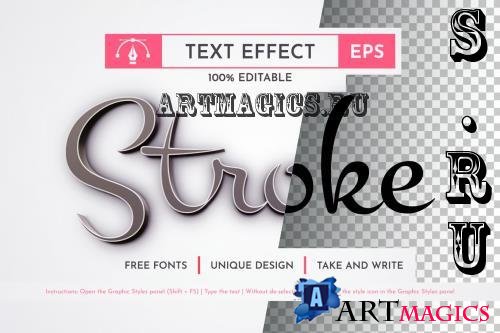 Realistic Stroke Editable Effect - 279120883