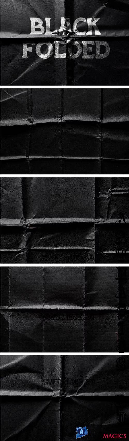 Black Folded Paper Texture - WBQU39E