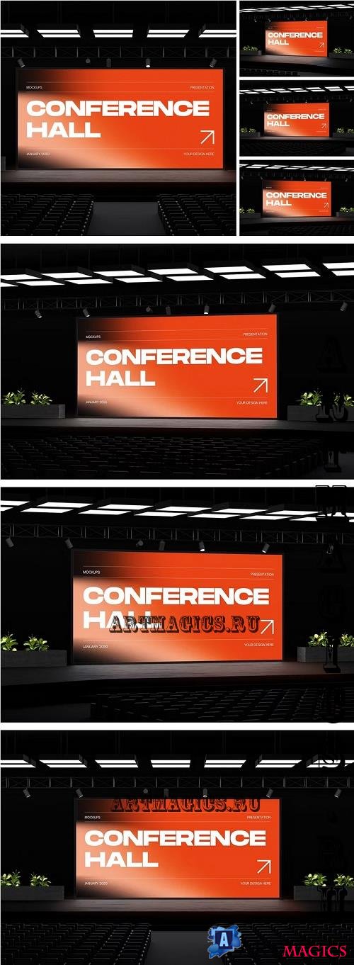 Conference Hall Screen Mockup - X664JFR