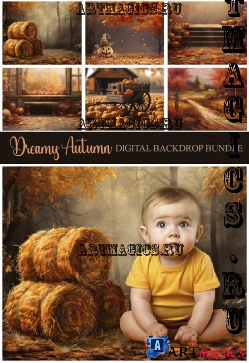 Dreamy Autumn V1 Digital Backdrop Bundle