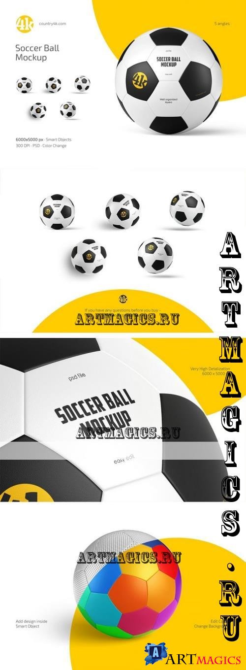 Soccer Ball Mockup Set - 283098307