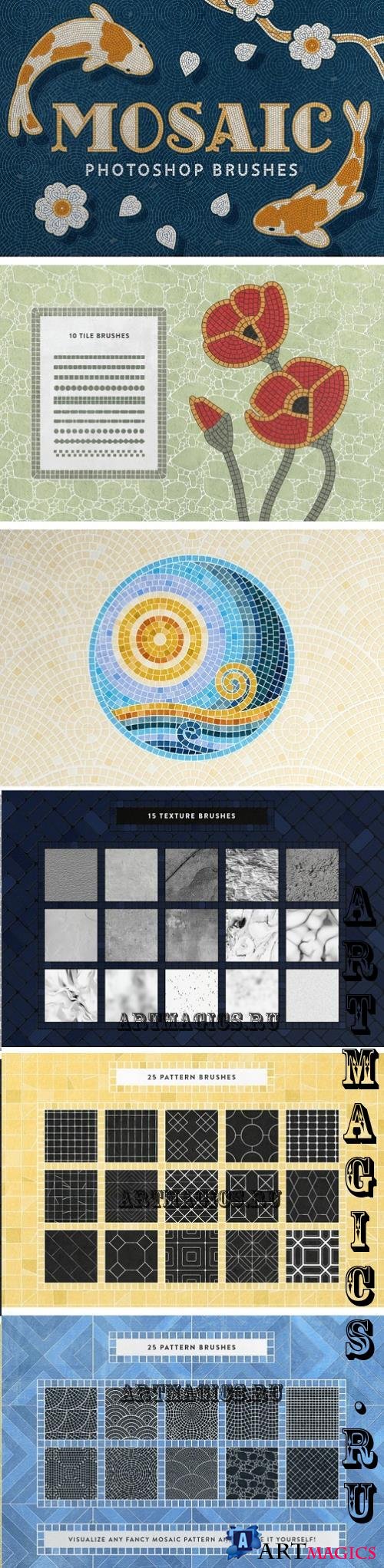 Mosaic Tile Photoshop Brushes - 6232219