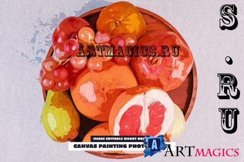 Canvas Painting Photo Effect - 283608919