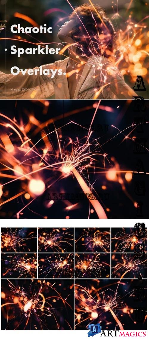 Chaotic Sparkler Overlays - G3DHJ4R