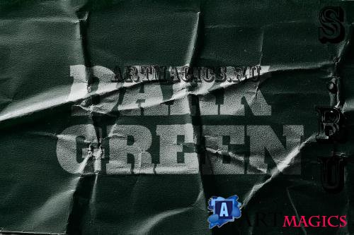 Dark Green Folded Texture Paper - PA2SDTM