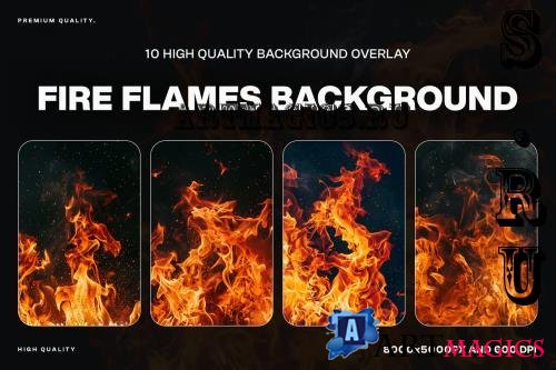 10 Fire Flames Background Overlays - M4HCZT6