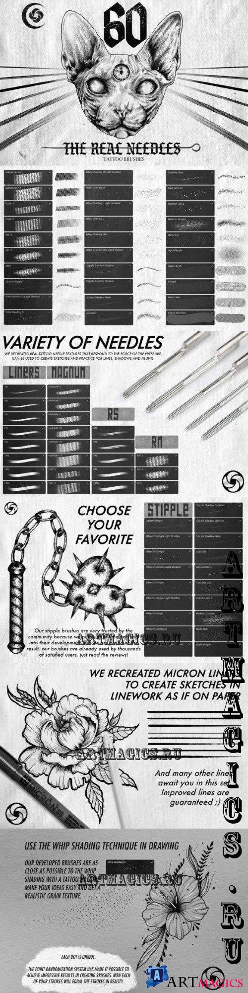 The Real Needles Tattoo Brushes - 16493746