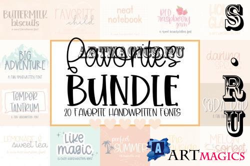 Favorites Font Bundle - 20 Premium Fonts