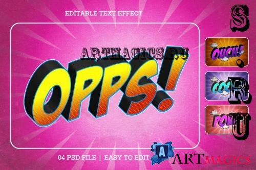 Comic Style Editable Text Effect Set RJUXHHU