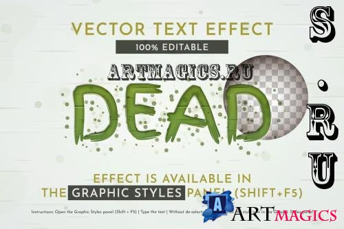 Dead Zombie Editable Text Effect V5Y3GAP