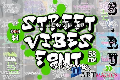 Street Vibes Font Bundle - 58 Premium Fonts