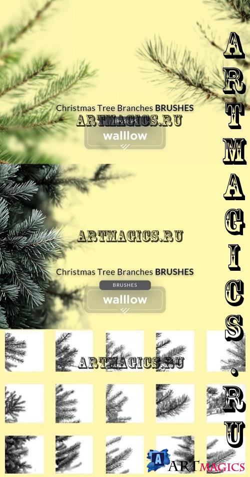 Christmas Tree Branch Digital Brush - 284364929