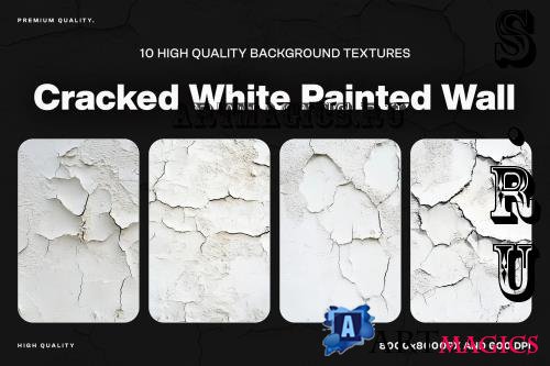 10 Cracked White Painted Wall Texture - ZZDZEYL