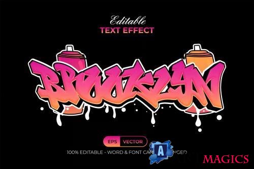 Brooklyn Text Effect Graffiti Style - 284277115