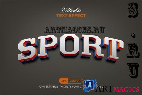 Sport 3D Text Effect Layered Color - 283195993