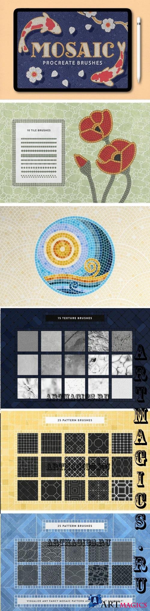 Mosaic Tile Procreate Brushes  - 6153316