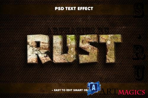 Rust 3D Text Effect Layer Style - HTTSCAF