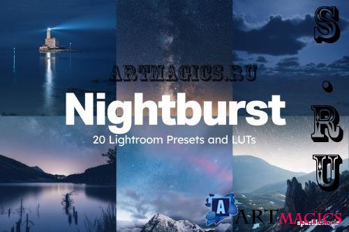 20 Nightburst Lightroom Presets and LUTs