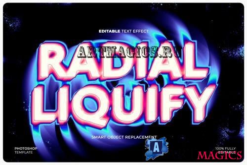 Radial Liquify Text Effect - RYZFKVH