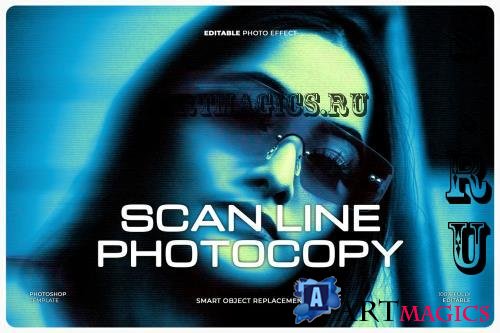 Scan Line Photo Effect - 3MWKB6N