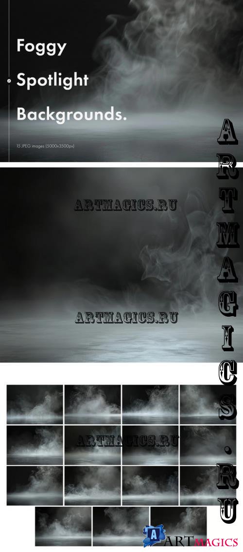 Foggy Spotlight Backgrounds - AA9U32M