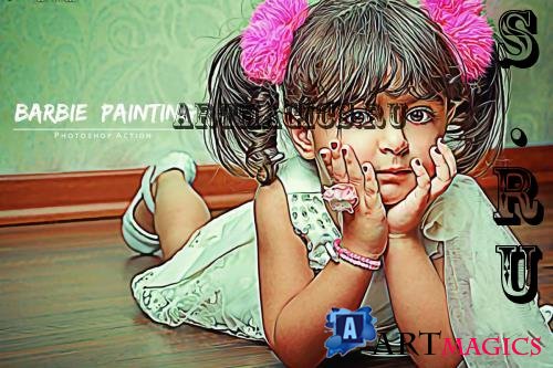 Barbie Painting Photoshop Action - 1660802