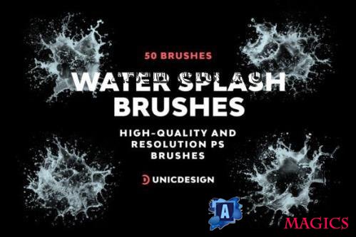 Water Splash Photoshop Brushes - 280061155