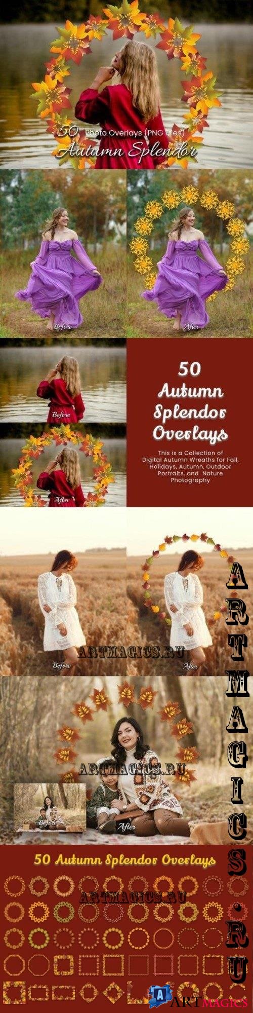 50 Autumn Splendor Overlays - 285062108