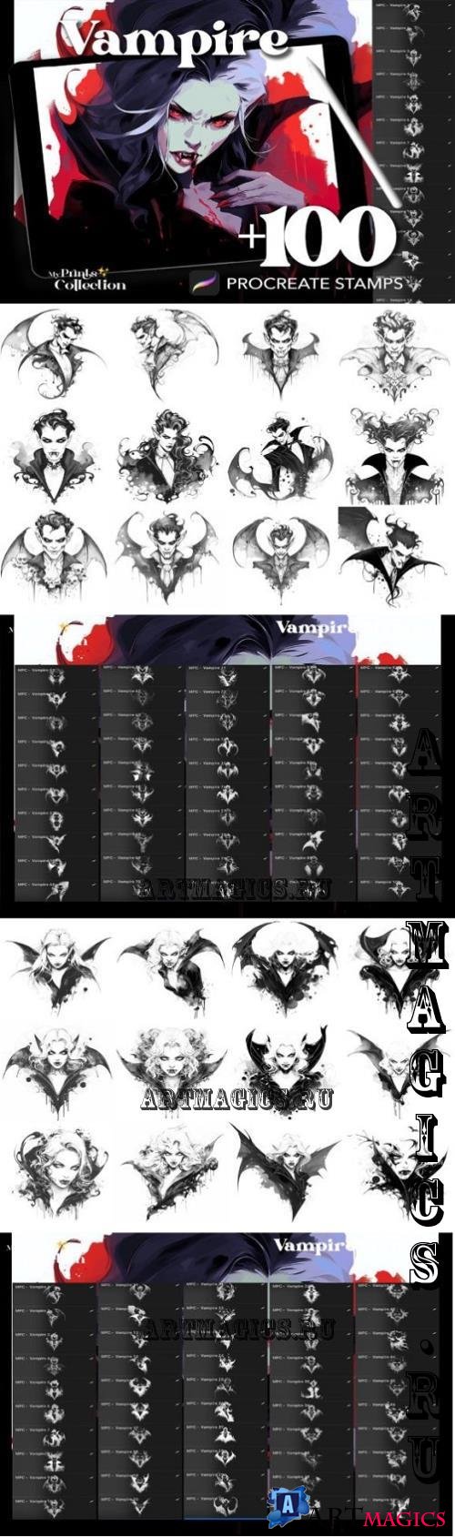 100+ Procreate Vampire Stamps