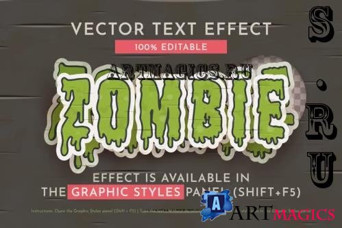 Zombie Sticker Editable Text Effect - 283656859