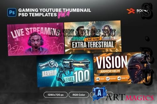 Gaming Youtube Thumbnail Templates - 283701485