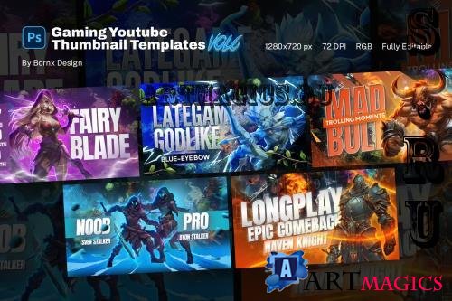 Gaming Youtube Thumbnail Templates vol 6 - U4QMBY5