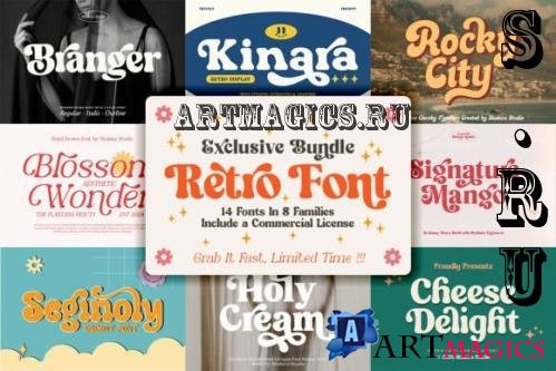 Retro Bundle Font Collection - Exclusive Bundle