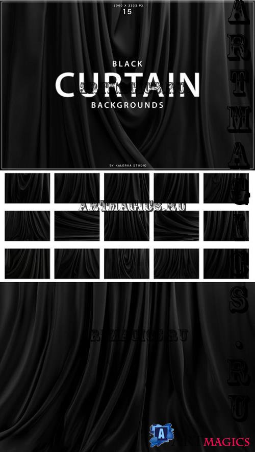 Black Curtain Backgrounds - BPNER4X