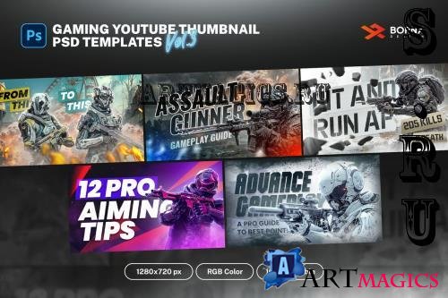 Gaming Youtube Thumbnail Templates vol 3 - 5QD8ZT5